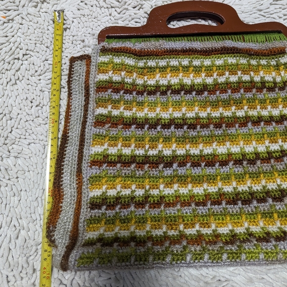 Unbranded Handmade green & brown Crocheted Purse - Picture 3 of 6